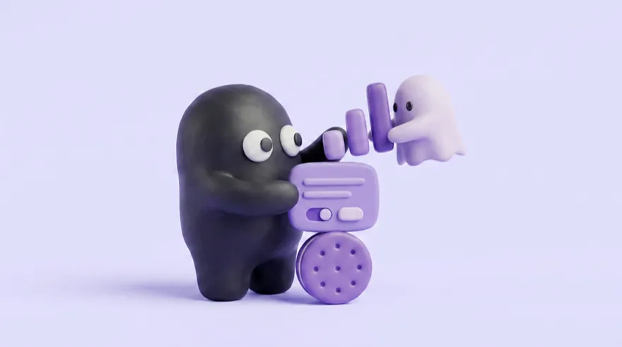 The Velo mascot assembles cookie, toggle and chart blocks into one machine